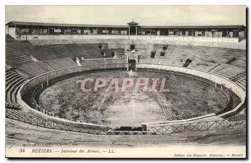 Cartes postales Beziers Interieur des Arenes