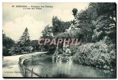 Ansichtskarte AK Beziers Plateau des Poetes Le Lac du Titan