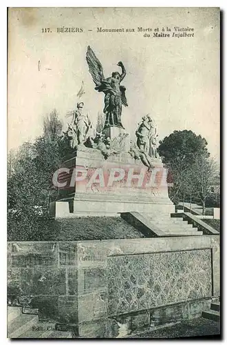 Cartes postales Beziers Monument aux Morts et & la Victoure du Maitre Injalbert