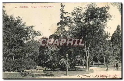 Cartes postales Beziers Plateau des Poctes Entree