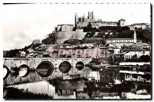 Ansichtskarte AK Beziers Herault Cathedrale St Nazaire et le Pont