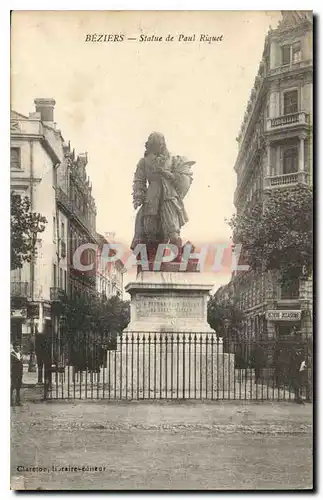 Cartes postales Beziers Statue de Paul Riquet