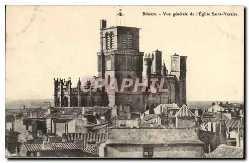 Cartes postales Beziers Vue generale de l'Eglise Saint Nazaire