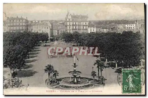 Ansichtskarte AK Beziers Panorama de la Place de la Citadelle