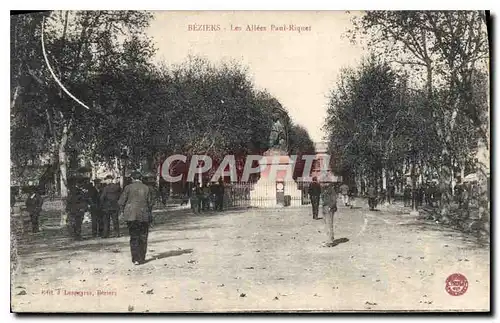 Cartes postales Beziers Les Allees Paul Riquet