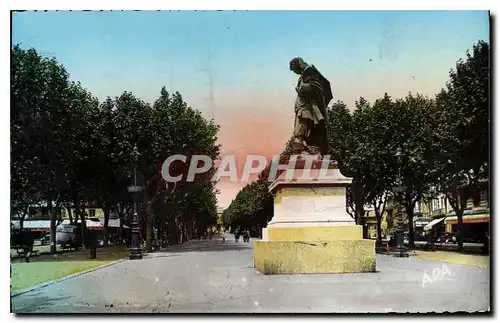 Cartes postales moderne Beziers Herault Statue Paul Riquet et les Allees