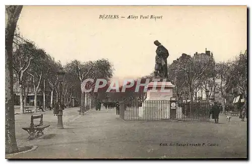 Cartes postales Beziers Allees Paul Riquet