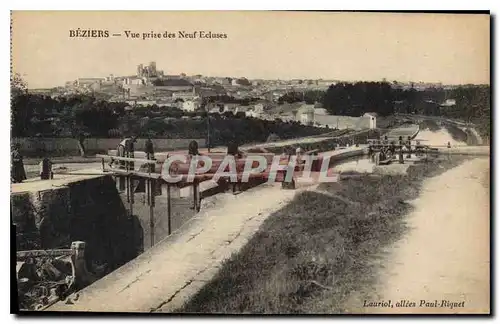 Cartes postales Beziers Vue prise des Neuf Ecluses