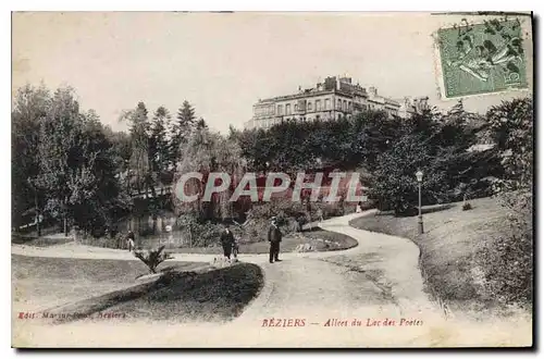 Cartes postales Beziers Allee du Lac des Poetes