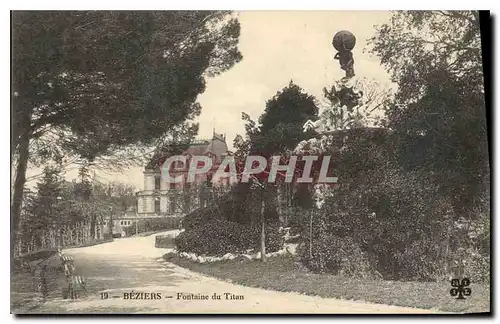 Ansichtskarte AK Beziers Fontaine du Titan