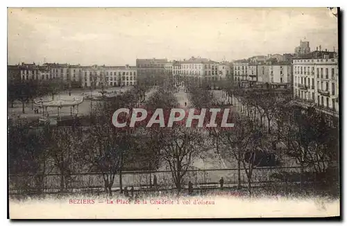 Ansichtskarte AK Beziers La Place de la Citadelle a vol d'oiseau