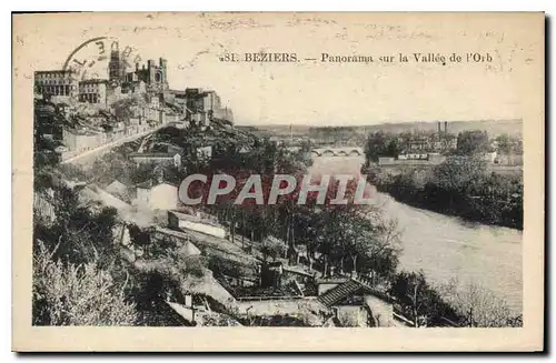 Cartes postales St Beziers Panorama sur la Vallee de l'Orb