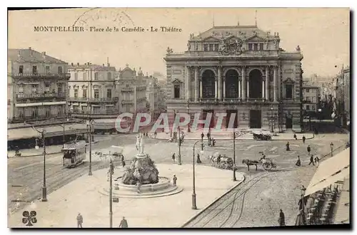 Cartes postales Montpellier Place de la Comedie Le Theatre