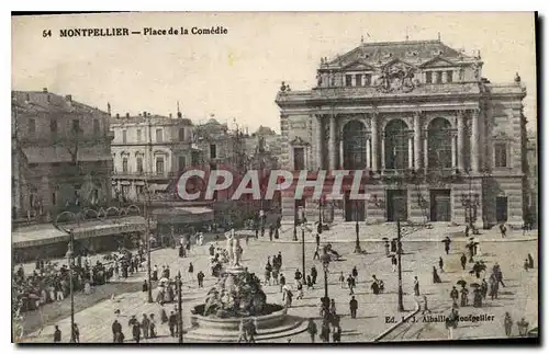 Cartes postales Montpellier Place de la Comedie