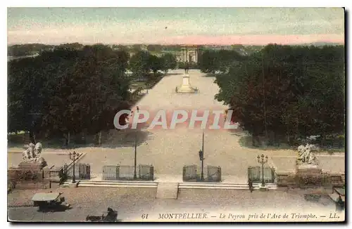 Ansichtskarte AK Montpellier Le Peyrou pris de l'Arc de Triomphe