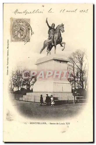 Cartes postales Montpellier Statue de Louis XIV