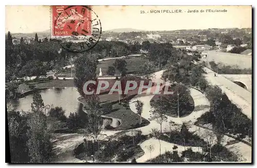 Cartes postales Montpellier jardin de l'Esplanade