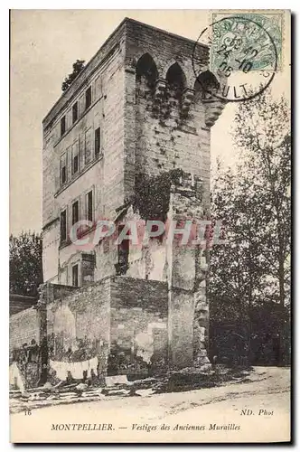 Cartes postales Montpellier Vestiges des Anciennes Murailles