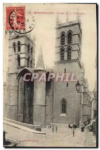 Ansichtskarte AK Montpellier Facade de la Cathedrale