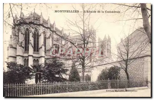 Ansichtskarte AK Montpellier L'Abside de la Cathedrale