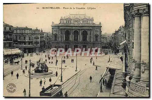 Cartes postales Montpellier Place de la Comedie L'Opera