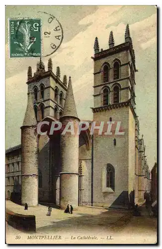 Cartes postales Montpellier La Cathedrale