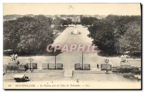 Ansichtskarte AK Montpellier Le Peyrou pris de l'Arc de Triomphe