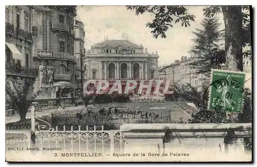 Cartes postales Montpellier Square de la Gare de Palavas