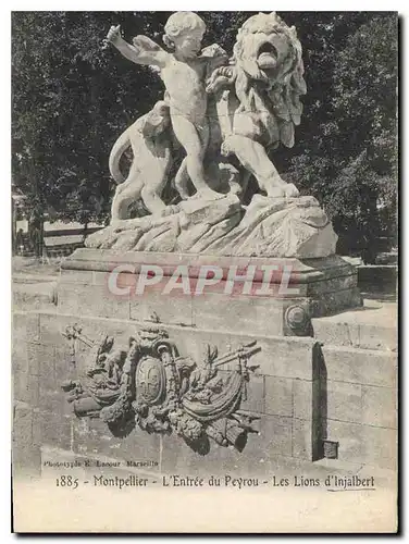 Ansichtskarte AK Montpellier L'Entree du Peyrou Les Lions d'Injalbert