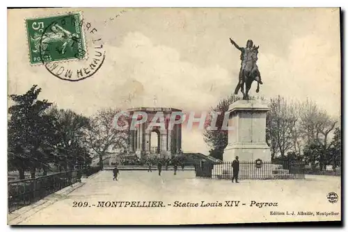 Ansichtskarte AK Montpellier Statue Louis XIV Peyrou