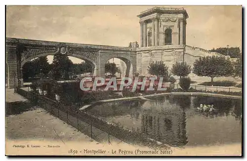 Cartes postales Montpellier Le Peyrou Promenade basse