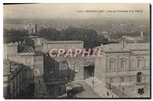 Cartes postales Montpellier L'Arc de Triomphe et le Peyrou