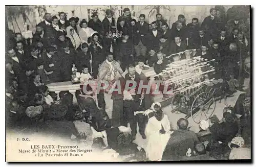 Cartes postales Les Baux Provence Messe de Minuit Messe des Bergers La Pastrado di Baus TOP