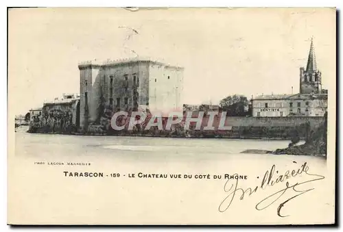 Cartes postales Tarascon Le Chateau vue du Cote du Rhone