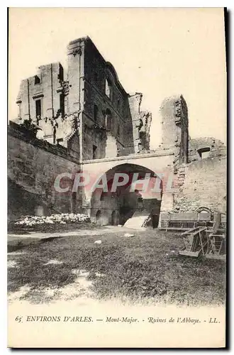 Cartes postales Environs d'Arles Mont Majour Ruines de l'Abbaye