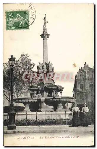 Cartes postales Valence La Fontaine Monumentale