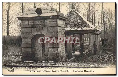 Ansichtskarte AK Fontaine Francaise Cote d Or Fontaine Henri IV