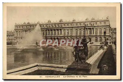 Ansichtskarte AK Versailles Le Chateau vu du Parc