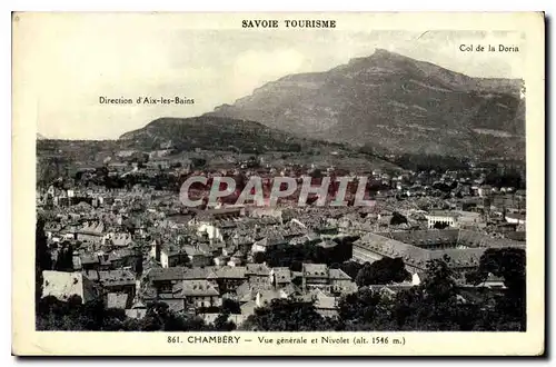 Cartes postales Chambery Vue generale et Nivolet (alt 1546 m)