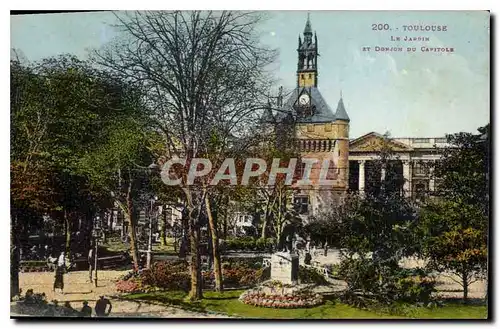 Ansichtskarte AK Toulouse Le Jardin et le Donjon du Capitole