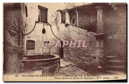 Cartes postales Villeneuve les Avignon Chartreuse du Val Benediction Puits escaller et cellule du Sacristain (XI