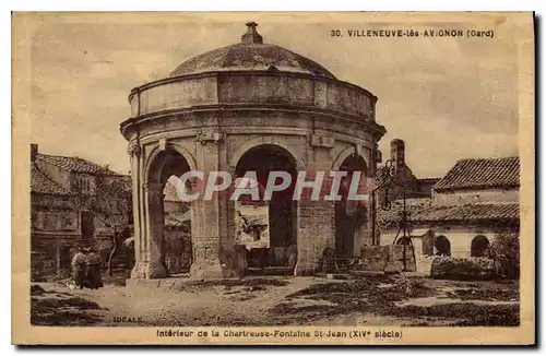 Cartes postales Villeneuve les Avignon (Gard) Interieur de la Chateau Fontaine St Jean (XIVe Siecle)