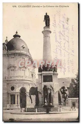 Ansichtskarte AK Chambery (Savoie) La Colonne des Elephants