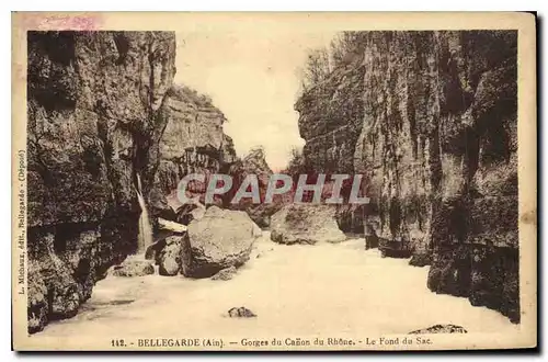 Cartes postales Bellegarde (Ain) Gorges du Canon du Rhone le Fond du Sac
