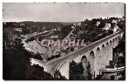 Cartes postales Dinan Cote d'Emeraude Le Viaduc et vue generale de la Coulee de la Rance