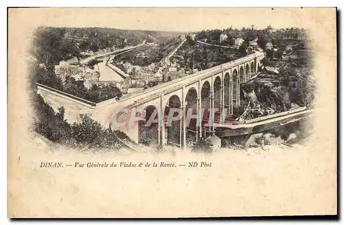 Cartes postales Dinan vue generale du Viaduc et de la Rance