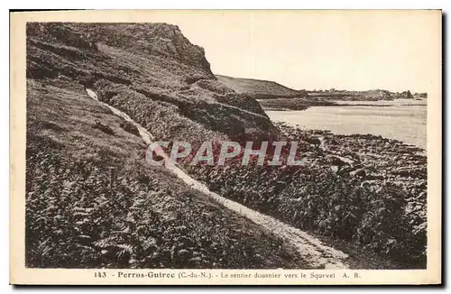 Cartes postales Perros Guirec Le sentier douanier vers le Squevel