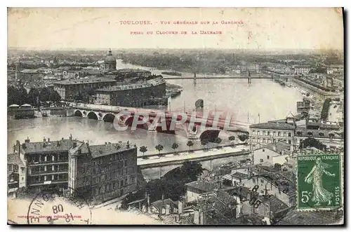 Cartes postales Toulouse Vue generale sur la Garonne