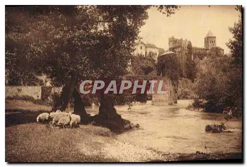 Ansichtskarte AK Les Beaux Sites des Basses Pyrenees Au Bord du Gare a Sauveterre de Bearn