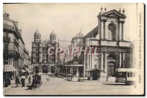 Ansichtskarte AK Dijon L'Eglise Saint Michel et la Chambre du Commerce